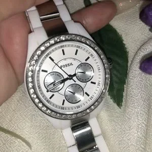 Fossil | Accessories | Fossil Stella White Face Crystal  display picture 2